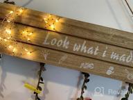img 1 attached to 🎨 Hanging Artwork Display for Kids: Look What I Made Sign with 20 Clips and Remote Fairy Lights review by Ricardo Anderson