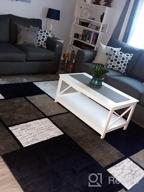 img 1 attached to Contemporary Modern Boxes Navy Area Rug 5' 3" x 7' 3" by Rugshop review by Carl Lee