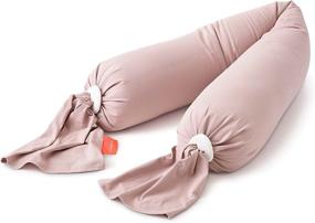 img 4 attached to 🤰 bbhugme Pregnancy Body Pillow: Non-Toxic Certified Textiles, Full Body Adjustable Support for Sleep, Dusty Pink/Vanilla