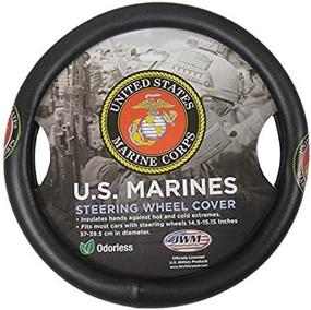 img 2 attached to Marine Corps Car Steering Wheel Cover (Fits 14.5" To 15" Wheels)