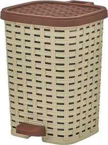 img 4 attached to 1 6 Gal Rattan Compact Trash Color