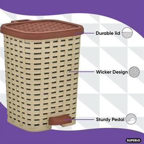 img 3 attached to 1 6 Gal Rattan Compact Trash Color