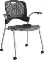 💺 stylish and functional: safco products sassy stack chair in sleek black finish logo