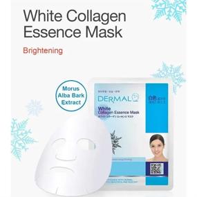 img 1 attached to Pack Of 10 DERMAL White Collagen Essence Facial Masks, 23G Each, For Full Face Rejuvenation