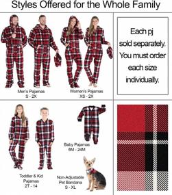 img 3 attached to Уютно и стильно: Рождественские пижамы на всех с чехлом и капюшоном из флиса от SleepytimePJs