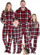уютно и стильно: рождественские пижамы на всех с чехлом и капюшоном из флиса от sleepytimepjs логотип