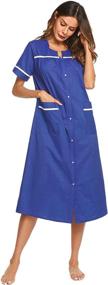 img 4 attached to Ekouaer Nightshirt Comfort Nightgown Pattern3 Women's Clothing via Lingerie, Sleep & Lounge