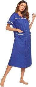 img 1 attached to Ekouaer Nightshirt Comfort Nightgown Pattern3 Women's Clothing via Lingerie, Sleep & Lounge