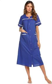 img 2 attached to Ekouaer Nightshirt Comfort Nightgown Pattern3 Women's Clothing via Lingerie, Sleep & Lounge