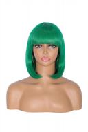 💚 kalyss dark green bob wig for women - perfect for cosplay & parties! logo