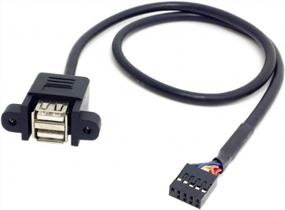 img 4 attached to 🔌 CY 9pin USB Header Male to Female Extension Splitter Cable Connector Adapter - USB 2.0 Type A Female to 9 Pin Female Header Motherboard Cable Cord