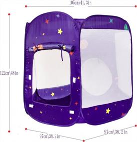 img 1 attached to Kids Pop Up Tunnel Tent For Indoor Outdoor Play - 3 In 1 Design For Toddler Boys Girls (Purple)