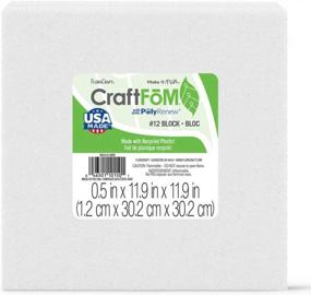 img 4 attached to Белый блок FloraCraft CraftFōM 0,5 дюйма X 11,9 дюйма - идеально подходит для крафта!