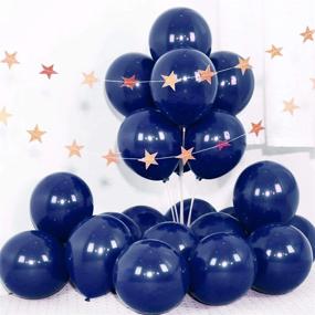 img 3 attached to 12-дюймовые полночно-синие латексные шары для детских праздников, свадеб и дней рождения - упаковка из 100 штук