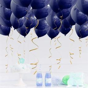 img 1 attached to 12-дюймовые полночно-синие латексные шары для детских праздников, свадеб и дней рождения - упаковка из 100 штук