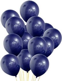 img 4 attached to 12-дюймовые полночно-синие латексные шары для детских праздников, свадеб и дней рождения - упаковка из 100 штук