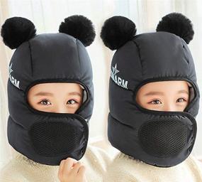 img 1 attached to 🧣 Cozy Cartoon Windproof Thermal Trapper Outdoor Accessories for Girls in Cold Weather