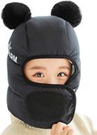 🧣 cozy cartoon windproof thermal trapper outdoor accessories for girls in cold weather логотип