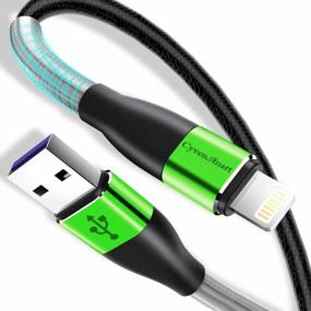 img 4 attached to 📱 2-Pack 1ft MFi Certified iPhone Charger Cable, CyvenSmart Green 1 Foot USB Charging Cord for iPhone X/8/7/6s/6 Plus, Fast Data Sync & Compatible with iPhone Cases