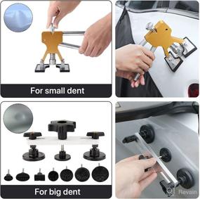 img 2 attached to 🚗 QIUJIN 54-Piece Paintless Dent Repair Kit with Adjustable Golden Lifter, Bridge Puller, Suction Cup & Glue Gun - Professional Tools for Automobile Body Dent Removal and Remover Kit