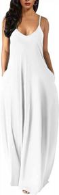 img 4 attached to Платье макси без рукавов больших размеров для женщин с карманами - повседневное и удобное