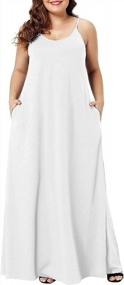 img 1 attached to Plus Size Sleeveless Maxi Dress For Women With Pockets - Casual And Comfortable