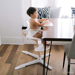 img 1 attached to 🪑 Nomi High Chair, White - White Oak Wood, Contemporary Scandinavian Design, Solid Wooden Stem, Versatile from Baby to Teen and Beyond, Seamless Adjustability, Award-Winning Highchair