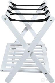 img 1 attached to Casual Home Shelf - White Luggage Rack, 26.75-inch Width