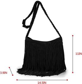 img 1 attached to Heidi Hippie Fringe Shoulder Messenger Women's Handbags & Wallets and Hobo Bags