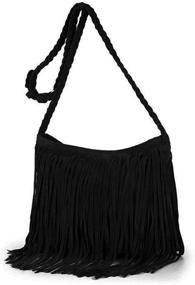 img 2 attached to Heidi Hippie Fringe Shoulder Messenger Women's Handbags & Wallets and Hobo Bags