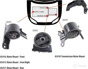 img 3 attached to DNJ MMK1067 Engine & Transmission Mount Kit for Chrysler, Mitsubishi, Dodge Caliber, Lancer, Outlander Sport DOHC 2.0L, 2.4L, 1.8L (2007-2015)