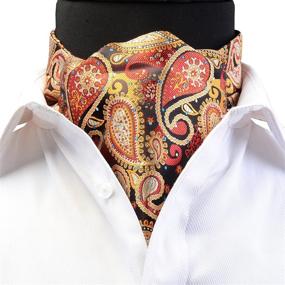 img 3 attached to 👔 GUSLESON Paisley Jacquard Cravat 08 Men's Accessories - Ties, Cummerbunds & Pocket Squares