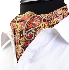 img 4 attached to 👔 GUSLESON Paisley Jacquard Cravat 08 Men's Accessories - Ties, Cummerbunds & Pocket Squares