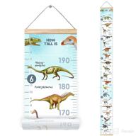 🦕 lifeliko customizable dinosaur growth chart - wall mounted ruler for boys, kids' room décor (blue) logo