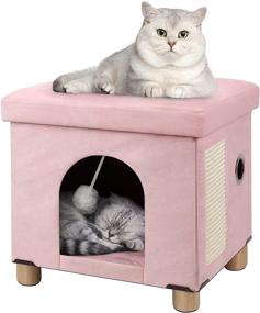 img 4 attached to Comfort Redefined: BRIAN &amp; DANY Foldable Cat Bed - A Haven of Bliss for Your Feline Companion