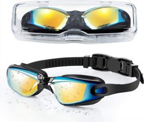 img 4 attached to Clear Vision Swimming: Anti-Fog & Leak-Proof Portzon Swim Goggles - One Size Fits All!