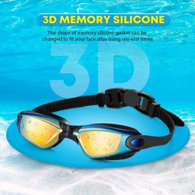 img 1 attached to Clear Vision Swimming: Anti-Fog & Leak-Proof Portzon Swim Goggles - One Size Fits All!