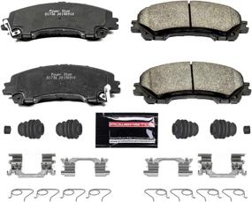 img 1 attached to 🔍 Optimized for SEO: Power Stop Z23-1736 Z23 Evolution Sport Brake Pad with Carbon Fiber Infusion, Ceramic Compound and Included Hardware - Black