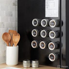 img 3 attached to 🧲 Organize and Spice Up Your Kitchen with a Set of 12 Magnetic Spice Jar Containers featuring Window-Top Sift and Pour Lids, 269 Preprinted Seasoning Label Stickers in 2 Styles, perfect for 3 oz Herb Tins!