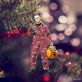 img 1 attached to 🎃 Halloween Dolls Pendant Horror Toys Zombies Skeleton Dwarf Decoration Car Rear View Mirror Hanging Festival Gifts for Better SEO