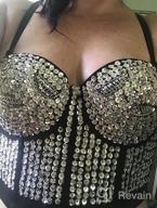 img 1 attached to Charmian Women'S Burlesque Fashion Beaded Sequins Push Up Crop Top Bustier Bra review by Vanessa Jones