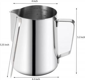img 3 attached to Nicunom 32Oz Stainless Steel Milk Frothing Pitcher With Art Pen - Perfect For Latte Art And Espresso Machines