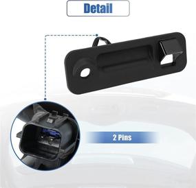 img 1 attached to 🚘 Affordable X AUTOHAUX Rear Trunk Lid Lock Handle for Hyundai Sonata 2015-2017 | with Rear Camera Hole | Replace 81260C1010