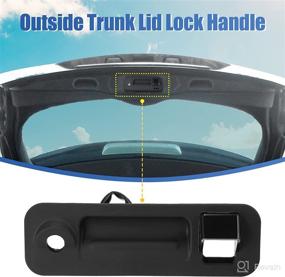 img 3 attached to 🚘 Affordable X AUTOHAUX Rear Trunk Lid Lock Handle for Hyundai Sonata 2015-2017 | with Rear Camera Hole | Replace 81260C1010