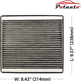 img 3 attached to 🚗 POTAUTO CF10562 Car Cabin Air Filter Replacement, Activated Carbon, for LEXUS GS300 GS430 LS430 SC430 - MAP 1016C