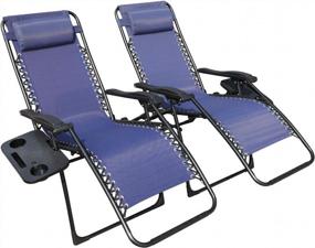 img 1 attached to Relax In Style With GOLDSUN Zero Gravity Lounge Chairs - Set Of 2 For Your Outdoor Paradise!