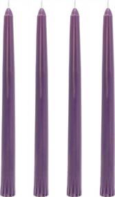 img 4 attached to Set Of 4 Dark Purple Dripless Tapered Candlesticks By CandleNScent - 10 Inch Unscented Candles For Elegant Ambiance