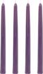 set of 4 dark purple dripless tapered candlesticks by candlenscent - 10 inch unscented candles for elegant ambiance logo