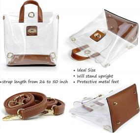 img 1 attached to Multifunctional Stadium-Approved Clear Backpack And Cross Body Bag For Women - HOXIS (Brown)