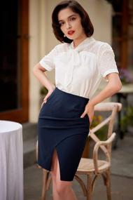 img 2 attached to Belle Poque Women'S Elegant Runched High Waist Stretchy Short Pencil Bodycon Skirt